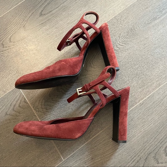 Prada Burgundy suede pumps (Sz 36) - Picture 8 of 15